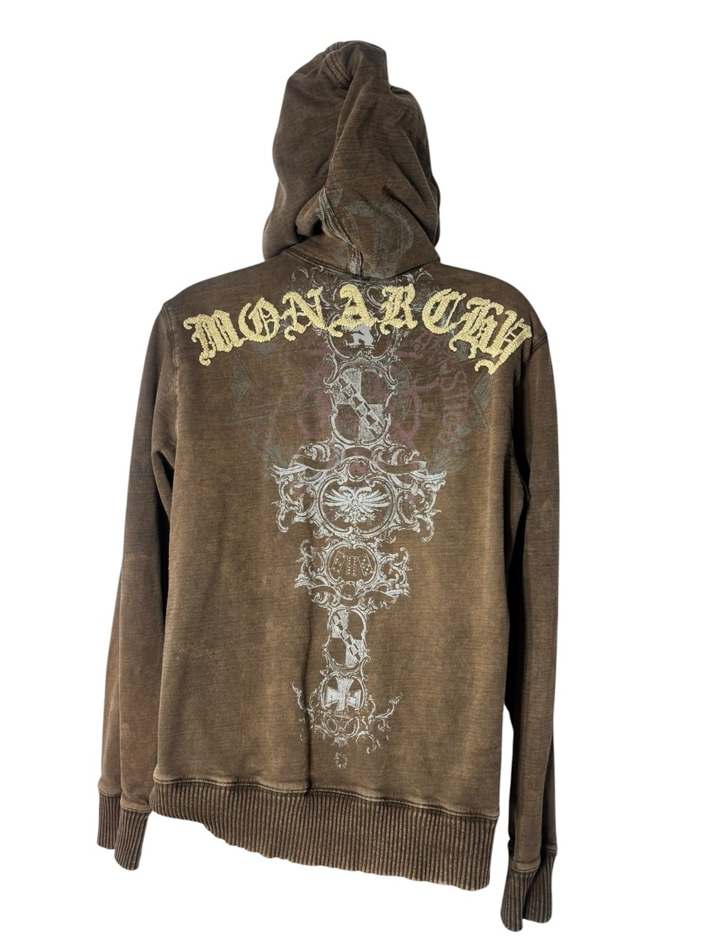 Monarchy Y2K hoodie women’s medium 
Vintage distressed embroidered